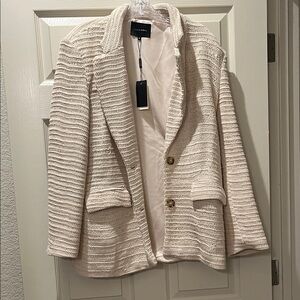JLUXLABEL cream textured blazer